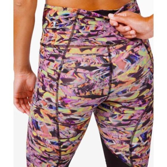 Lululemon Size 6 Pace Rival High-Rise Crop 22" SEAWHEEZE 2020 Super Sonic Alpine - Picture 4 of 7